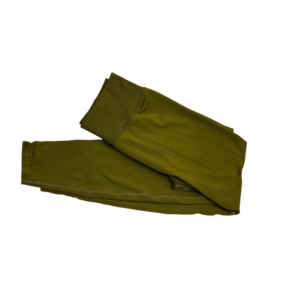 Victoria's Secret PINK Active Leggings Women Medium Olive Green Excellent Logo - Picture 6 of 7